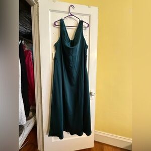 Eloquii Teal V-Neck Open Back Dress
